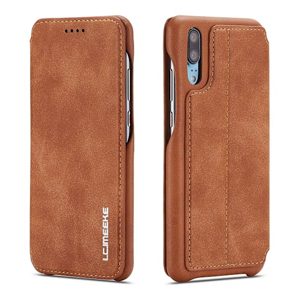 LC.IMEEKE til Huawei P20 Pro Retro Style Læder Kortholder Stativ Telefon Cover