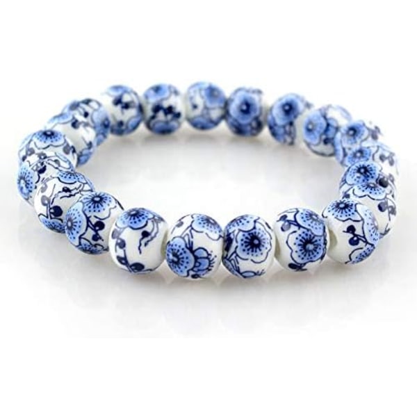 20 stk. 10 mm runde keramiske perler for DIY håndverk armbånd smykkelaging