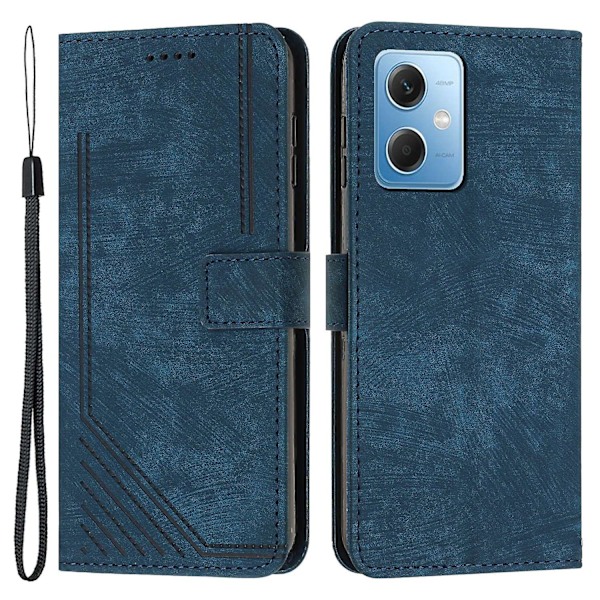 For Xiaomi Poco X5 5Gmi Note 12 5G (Kina)/(Global)/(Indien) Linjer Imprinted Wallet Cover Telefon Etui