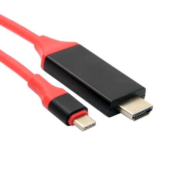 USB C till HDMI USB 3.1 Typ C hane till HDMI hane 4K höghastighetskabeladapter för 2017 MacBook ChromeBo