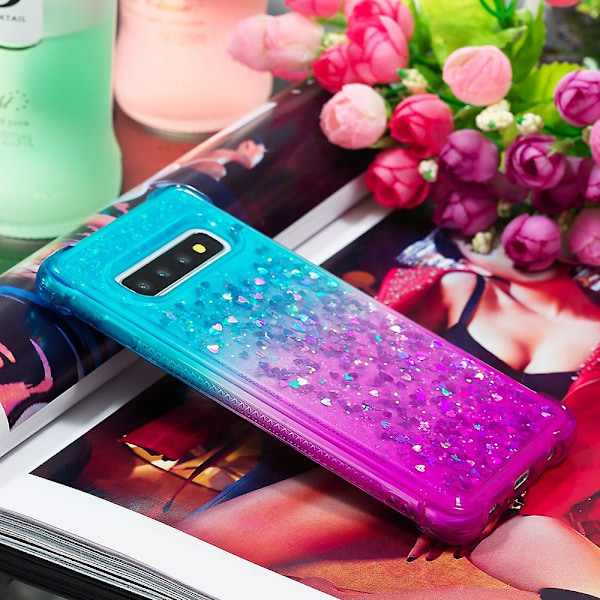 Gradient Glitter Powder Quicksand TPU Cover til Samsung Galaxy S10