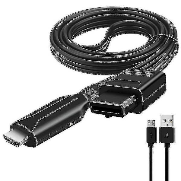 For Sony Ps1/ Ps2 til Hdmi Adapter Spillkonsoll Lyd Video Konverter Kabelledning