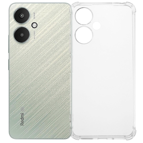 Til Xiaomi Redmi 13C 5G/Poco M6 5G Gennemsigtig Etui Forbedret Fire Hjørne TPU Telefon Cover