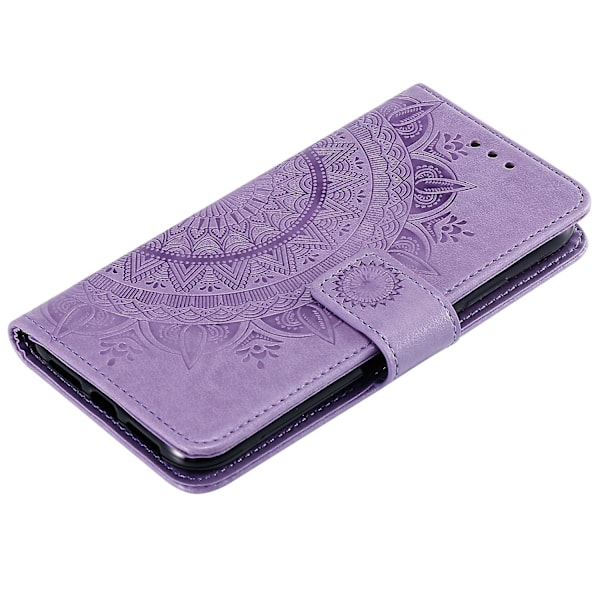 Imprinted Mandala Lommebok Skinnveske med Rem for Xiaomi Mi 11