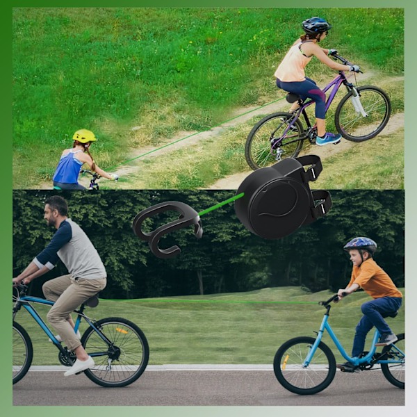 Cykel træktov 2,5 m teleskopisk træktov Voksen- og børnetræksystem Cykel træktov Bæreevne 120 kg