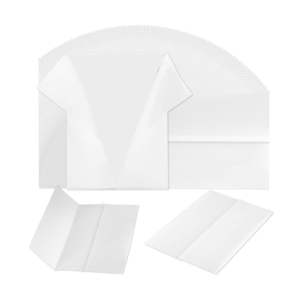 120 stk. Pre-foldet vellum papir, printbare vellum jakker gennemskinnelig vellum papir 5x7 tommer vellum P