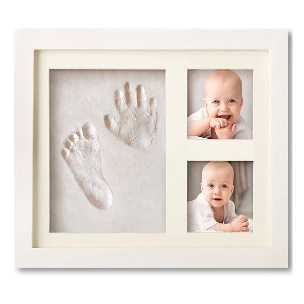 Baby hånd- og fotavtrykkssett, baby hånd- og fotavtrykkssett, nyfødtgave, personlig baby fotoramme trykkesett