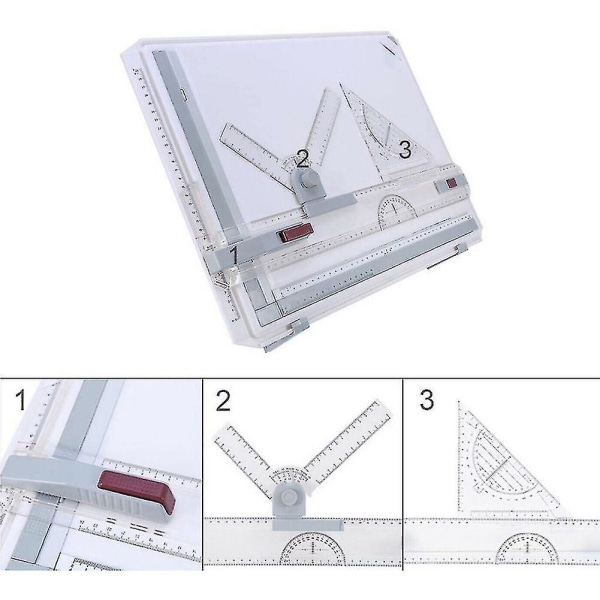 Tegnebræt A3 tegneborde med parallel bevægelsesvinkel målesystem
