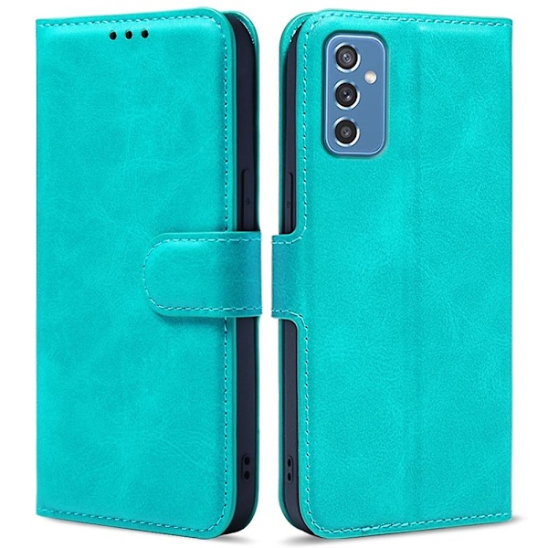 For Samsung Galaxy M52 5G Flip Book PU Lær Telefonveske Stativ Magnetisk Beskytt Lommebok Deksel - Grønn