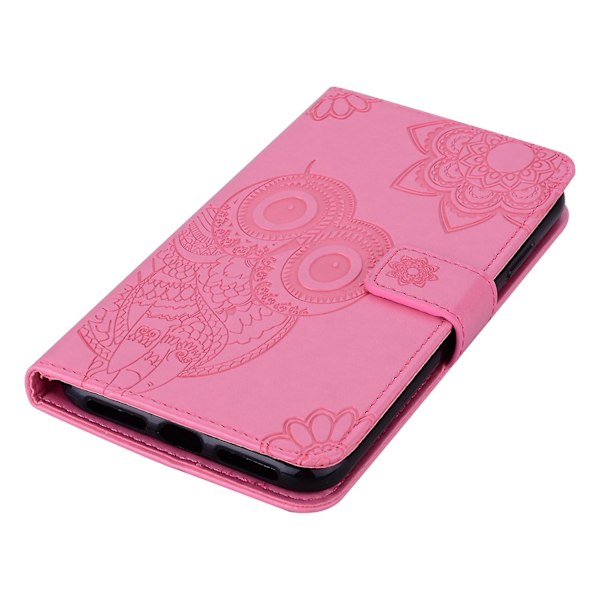 Til Samsung Galaxy A53 5G Fashionable Imprinted Owl Wallet Shell PU Læder+TPU Flip Telefon Etui