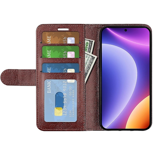 For Xiaomi Redmi Note 12 Turbo/Poco F5 5G PU Læder Telefon Cover Crazy Texture Tegnebog Stativ Etui