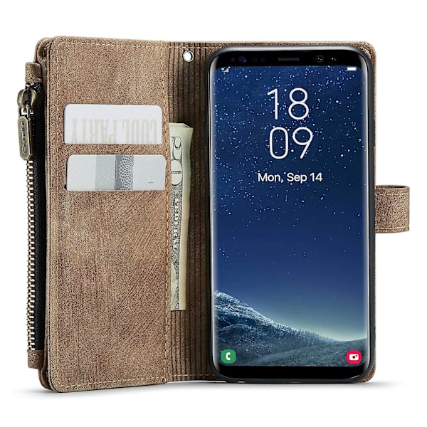 CASEME C30-serie telefondeksel for Samsung Galaxy S20 4G/5G, lommebokstativ med glidelås