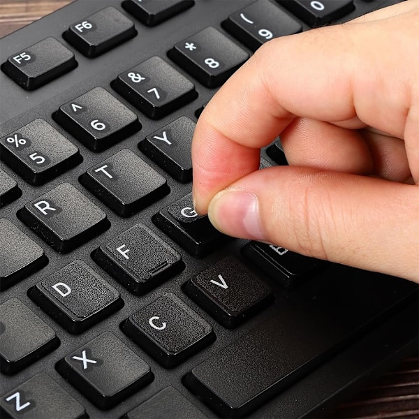 4-delt tastaturklistermærker, tyske tastaturklistermærker, engelske tastaturklistermærker
