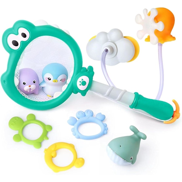 Bath Toys, Baby Bathtub toys, 3 in 1 Baby Bath Toys for Toddlers Kids 3 4 5 6, Baby Bathtub Shower Marine Animals Toys