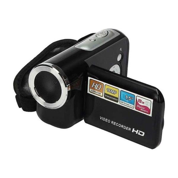 Färgglad videokamera Videokamera, HD 1080p videokamera 16,0 Mp 2,0 tum LCD-skärm digital videokamera 8x D Gray,XXL