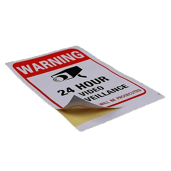 5pcs 24h Cctv Video Camera System Security Warning Sign Sticker Shytmv