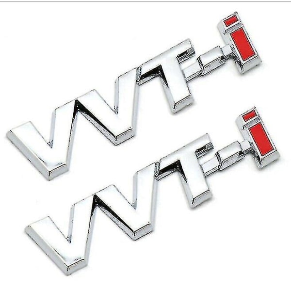 2x Vvt-i Toyota Silver Badge Emblem Logo Dekal Corolla Yaris Avensists T2 Vvti