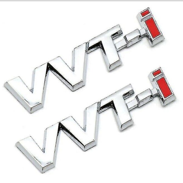 2x Vvt-i Toyota Silver Emblem Logo Dekal Corolla Yaris Avensists T2 Vvti