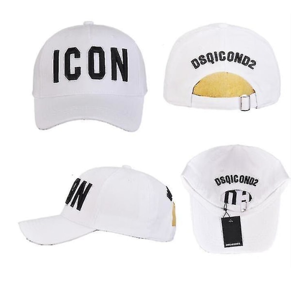 Bomulds Baseball Caps Ikon Logo Dsq2 Bogstaver Høj Kvalitet Kasket Mænd Kvinder Hat Sort Kasket Far Huer