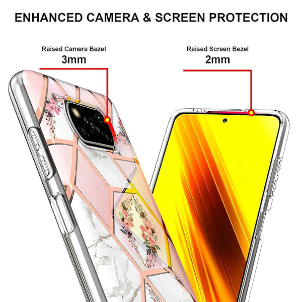 2,0 mm IMD IML galvaniseret telefoncover med til Xiaomi Poco X3 NFC/Poco X3/Poco X3 Pro/Flower