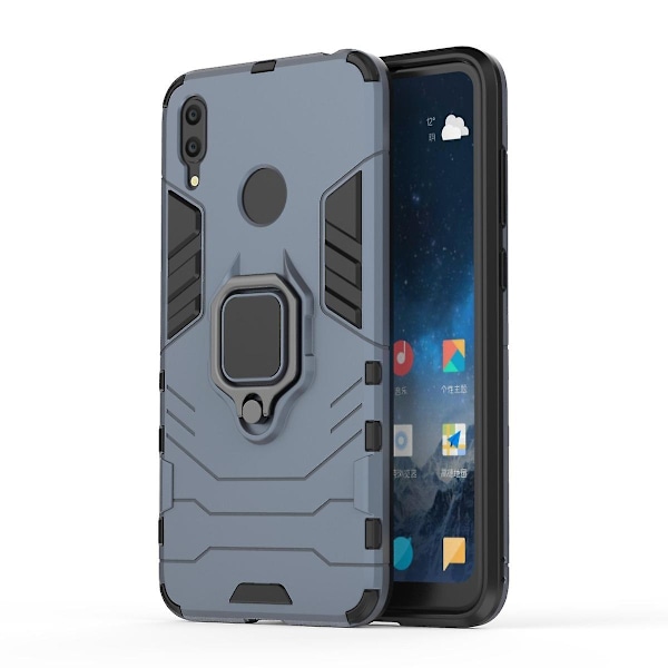 Finger Ring Kickstand PC + TPU Hybrid Telefon Cover til Huawei Y7 (2019)