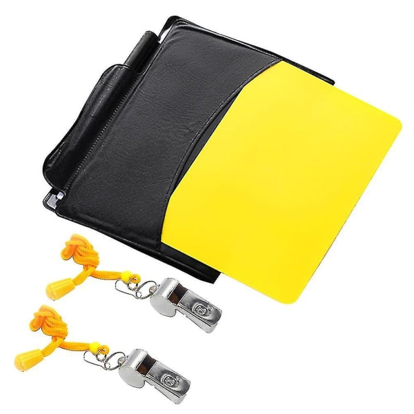 Referee Card Set - Red Card, Yellow Card, Whistles For Soccer