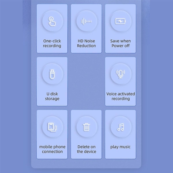 S30 Mini nøkkelringopptaker Stemmeaktivert Intelligent Støyreduksjon Mic Digital lyd Lydopptak Mp3-spiller 4gb