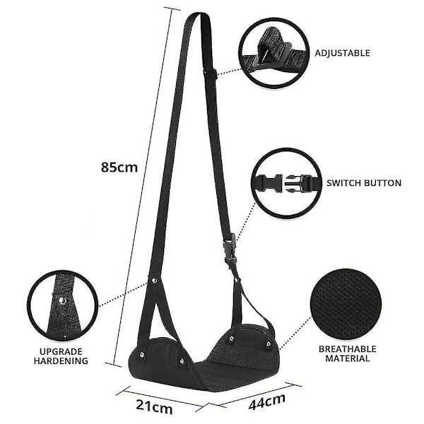 Ergonominen jalkatuki, matkatuki, lentokoneen jalkatuki, lentojalkahihna, kannettava työpöydän alle