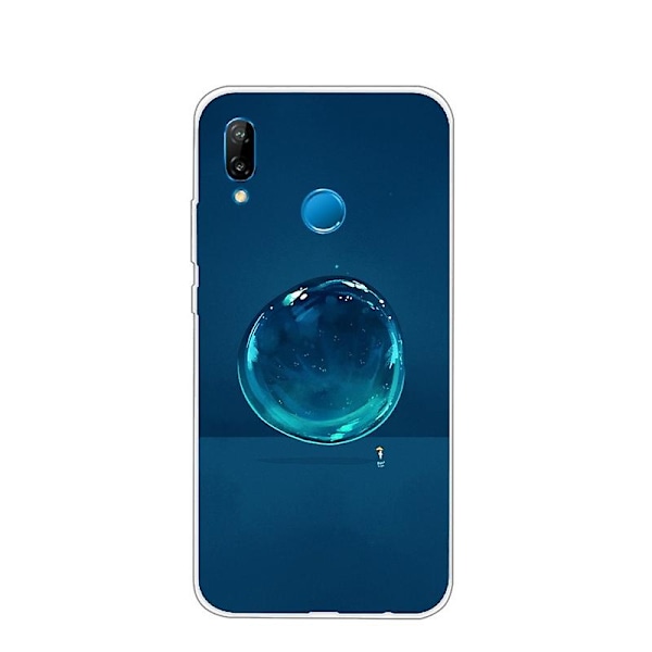 Pattern Printing Soft TPU Mobile Cover Shell for Huawei P20 Lite/Nova 3e - Water Drop