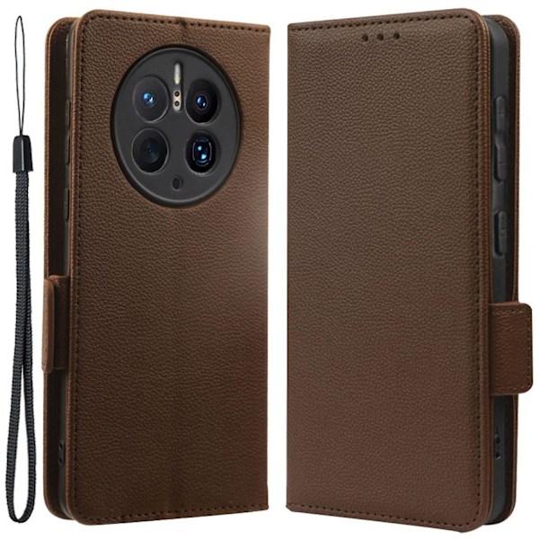 For Huawei Mate 50 Pro 4G Magnetisk Telefondeksel Litchi Texture Lommebok Foldbar Stativ Flip Telefondeksel