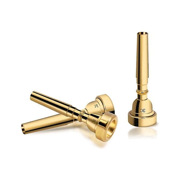 Trumpetmunstycke 3c 5c 7c Trumpet Tillbehör, Mässing Trumpetmunstycke Set För Nybörjare (guld)