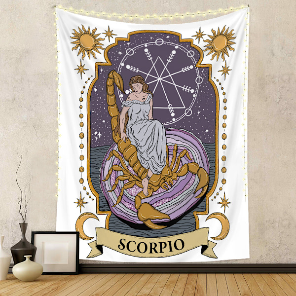 Tolv stjernetegn gobelin hængende kranie gobelin tarot gobelin 150X200CM