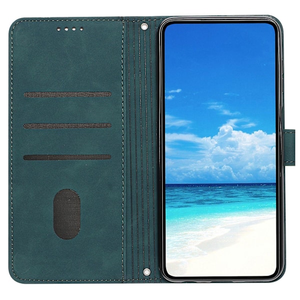 Til Xiaomi Redmi Note 12 4G Flip Shell Imprinted Shape Wallet PU Læder Telefon Stativ Etui