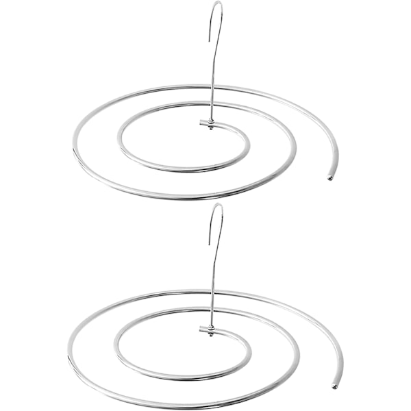 Lakenhenger, Multifunksjonell Plassbesparende Spiralhenger, 304 Rustfritt Stål, Lengde 2 Meter, Kroker for Tørking av Laken og Sengetepper