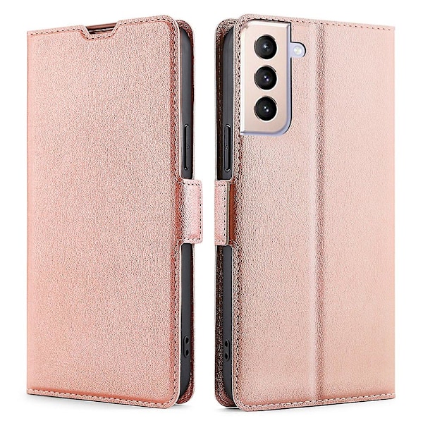 Ultra-thin Leather Phone Case Cover with Stand and Card Holder for Samsung Galaxy S21 5G/4G