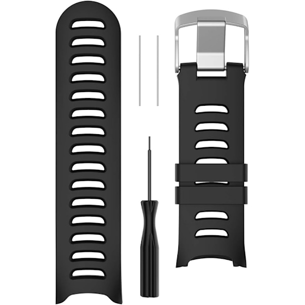 Urrem til Garmin Forerunner 610, Blød Silikone Sports Udskiftningsurrem, Kompatibel med Garmin 610