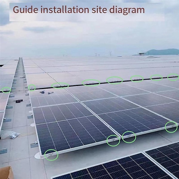 20 stk solcellepanel dreneringsklemme overflateplate solcellepanel vannavløpsklemme for solcellepanel