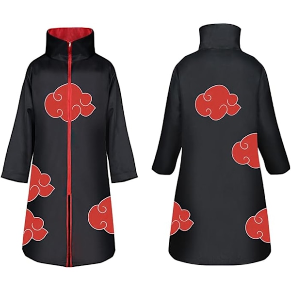 Anime Akatsuki Cosplay Kostym Halloween och Jul Kappa Maskeradkostym med Halsband Ring Pannband för Barn och Vuxna