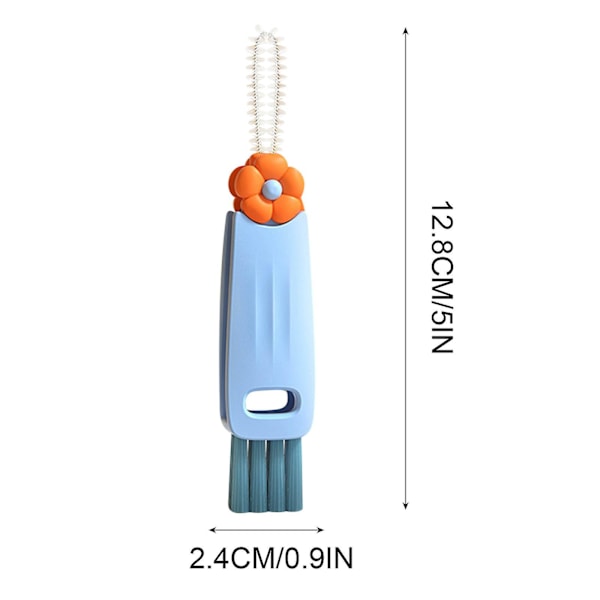 3-i-1 koppdekselbørste multifunksjonell rengjøringsbørste melkeflaske kopp kopp kopp børste kopp