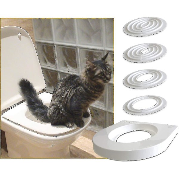 Kattetræningssæt Lær din kat at bruge toilettet i 5 små trin Mörkblå XL
