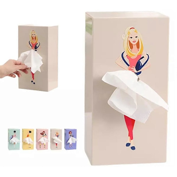 Delicate Puff Skirt Girl Facial Tissue Box Cartoon-style Lovely Desk Decoration