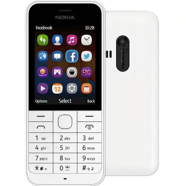 220 GSM2G ikke-intelligent mobil dual SIM-kort ældre telefon hvid