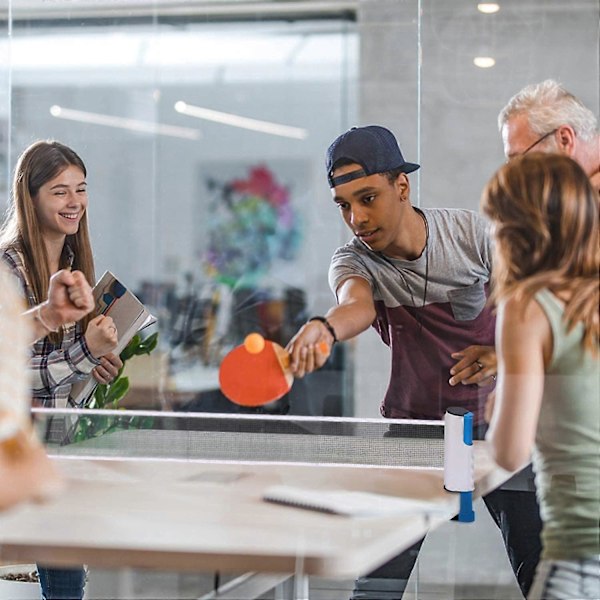 Ping Pong-nät, Infällbart Bordtennisnät Ping Pang-nät Bordtennisnät Justerbart Bärbart För Inomhus Och Utomhus, Grå