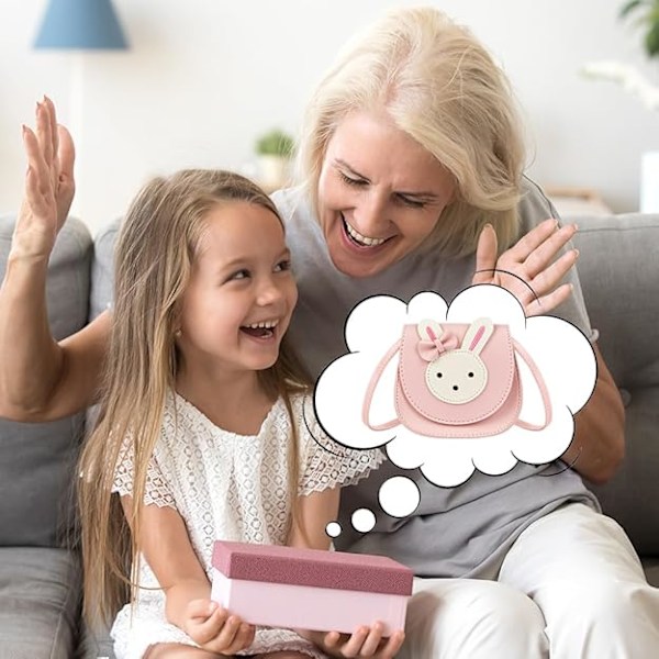 Tyttöjen Rusetti Olkalaukku, PU Olkalaukku, Prinsessa Minilaukku Tytöille, Lapsille, Taaperoille