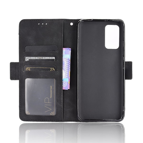 Flerkortslommebok Etui TPU + PU Skinn Deksel Etui for Xiaomi Redmi Note 9 4G/9 Powermi 9T