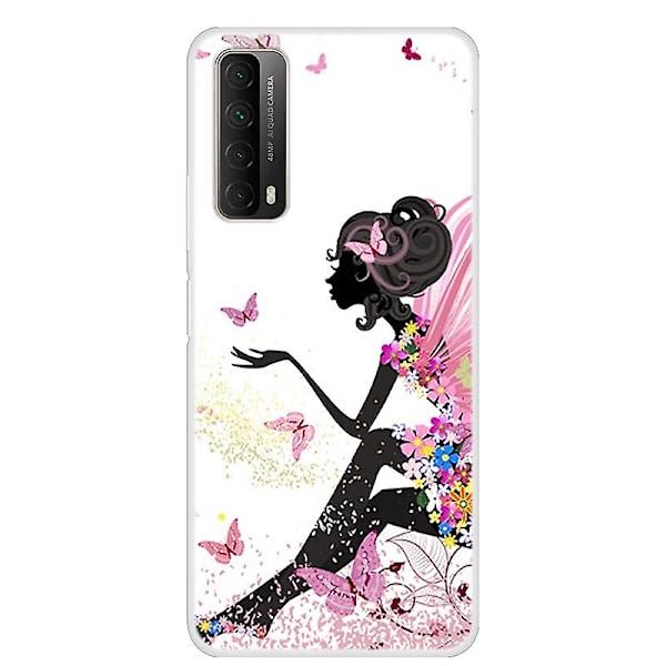 Pattern Printing TPU Phone Cover Case for Huawei P Smart 2021/Y7a -