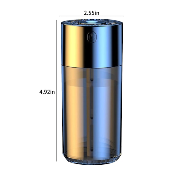 Fargerik luftfukter USB fargerik kjølig tåke luftfukter med timer 300 ml aromaterapi luftfukter soverom kontor aromaterapi nattlys