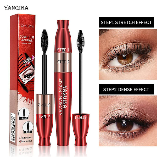 Yanqina Super Long Mascara, 4D Vattentät Och Svettbeständig Mascara