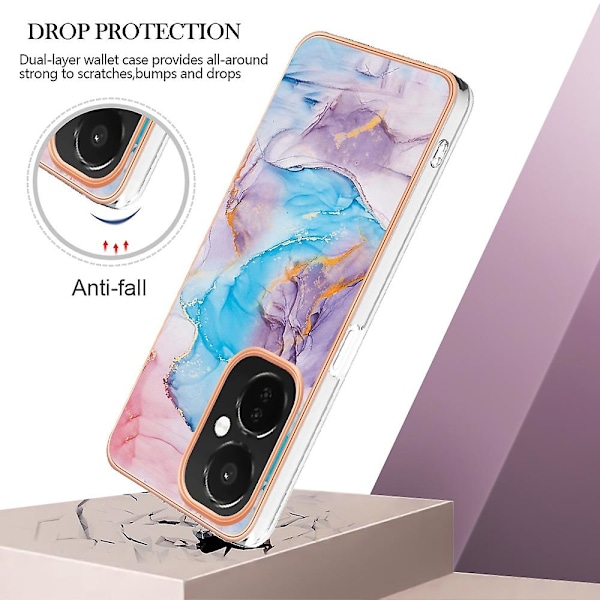 YB IMD Series-1 för OnePlus Nord CE 3 Lite 5G/Nord N30 5G Telefonfodral Blommigt Mönster TPU IMD-fodral