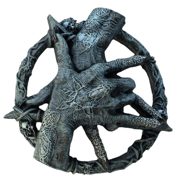 Baphomet Pentagram Klo Staty Prydnad Baphomet Hand Fristående Plack Djävul Hand Skulptur
